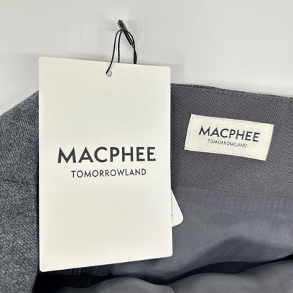 MACPHEE マカフィー 25年製 12-05-54-05135 グレー ウールナチュラルストレッチ プリーツスカート スカート