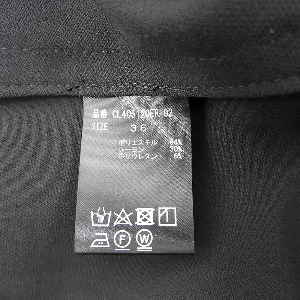 Curensology カレンソロジー 美品 レーヨン混 ダブルクロスツータックワイドパンツ ボトムス レディース 黒 ブラック 36 CL405120ER-02 ボトムス