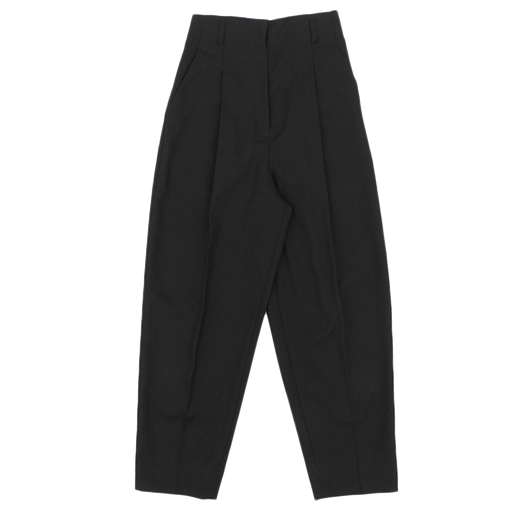 Nala Excellent Condition Rayon-Blend High-Waist Tapered Pleated Pants Bottoms Women's Black Black S 24AW-LP1 Bottoms