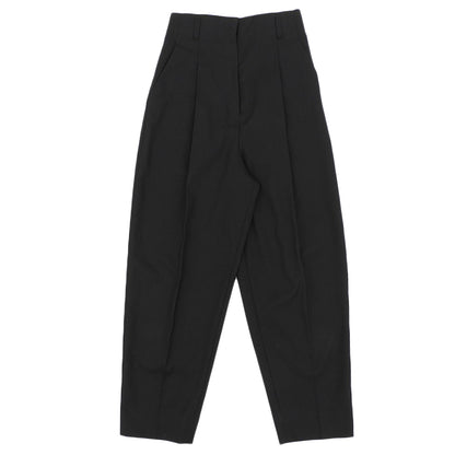 Nala Excellent Condition Rayon-Blend High-Waist Tapered Pleated Pants Bottoms Women's Black Black S 24AW-LP1 Bottoms