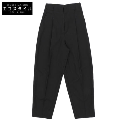 Nala ナラ 美品 レーヨン混 High waist tapered ハイウエストテーパードタックパンツ ボトムス レディース 黒 ブラック S 24AW-LP1 ボトムス