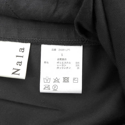 Nala Excellent Condition Rayon-Blend High-Waist Tapered Pleated Pants Bottoms Women's Black Black S 24AW-LP1 Bottoms