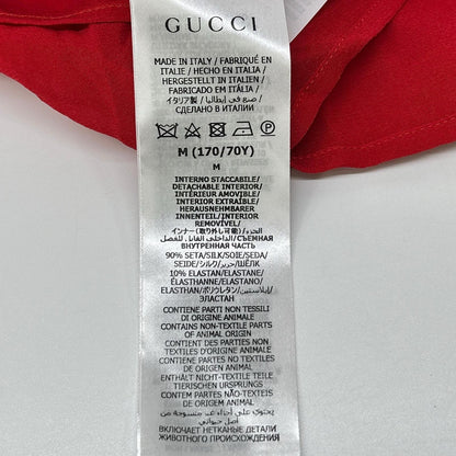 GUCCI グッチ ×アディダス 705767 XKCF8 レッド×ホワイト シルク混 3ストライプ レースプリーツニットワイドパンツ ボトムス