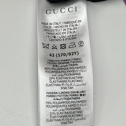 GUCCI グッチ ×BALENCIAGA 【The Hacker Project】677041 ZAH7C パープル ナイロン パール×ラインストーンブローチ ギャザーストレッチブラウス トップス