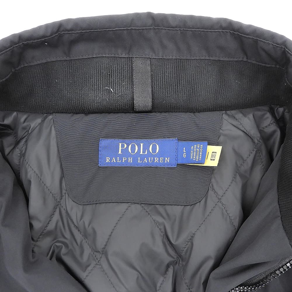 POLObyRalphLauren ポロラルフローレン フード付き ジップアップ 中綿ジャケット メンズ ブラック L ジャケット