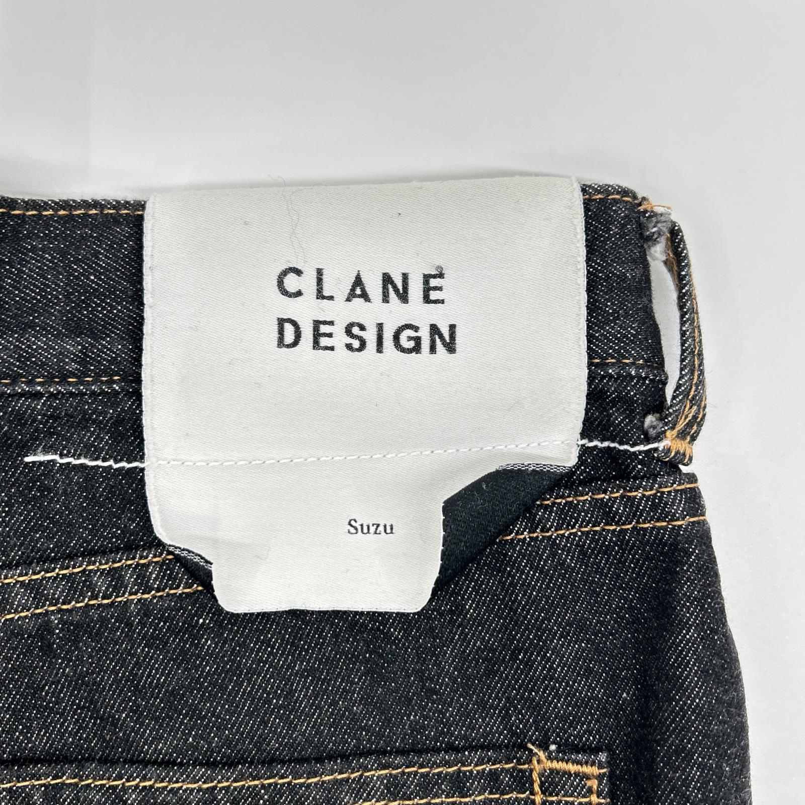CLANE クラネ 17111ー7312 インディゴ シルクデニム タックワイドデニムパンツ ボトムス