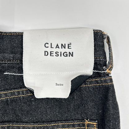 CLANE クラネ 17111ー7312 インディゴ シルクデニム タックワイドデニムパンツ ボトムス
