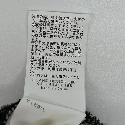 CLANE クラネ 17111ー7312 インディゴ シルクデニム タックワイドデニムパンツ ボトムス