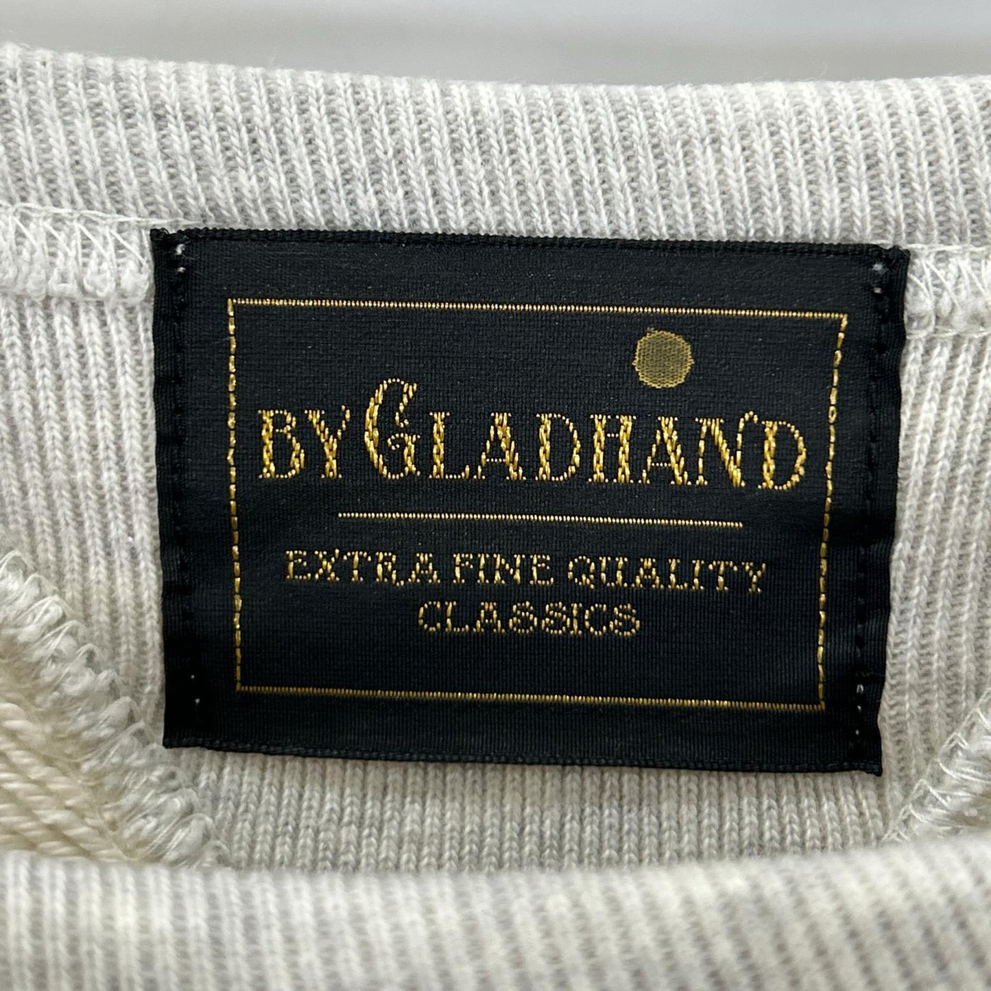 GLADHAND グラッドハンド ベージュ 巻葉 ヴィンテージフィニッシュ加工 ハンドペイント GLADDEN スウェット トップス