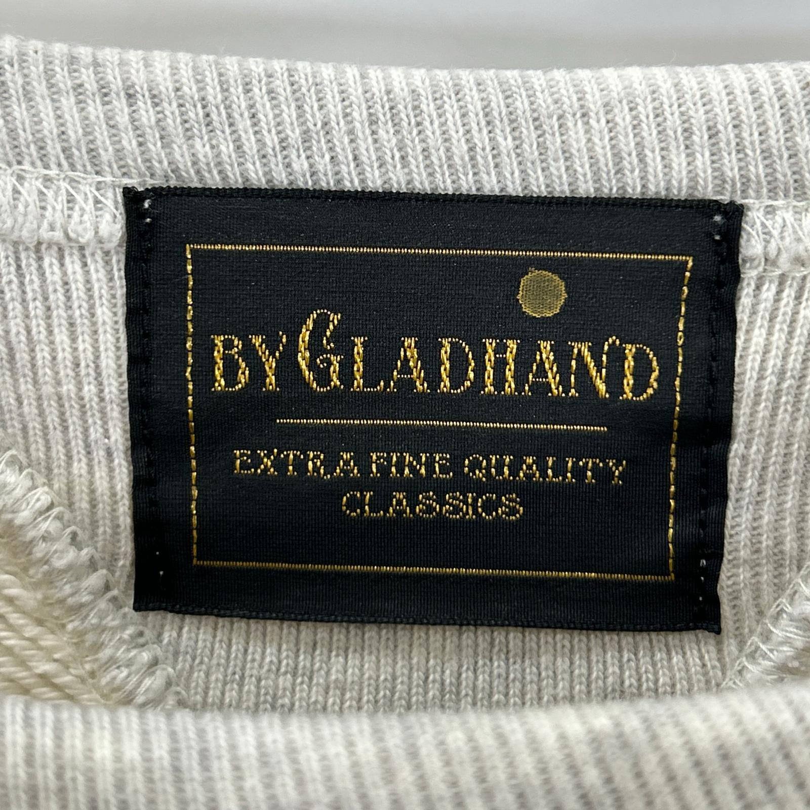 GLADHAND グラッドハンド ベージュ 巻葉 ヴィンテージフィニッシュ加工 ハンドペイント GLADDEN スウェット トップス