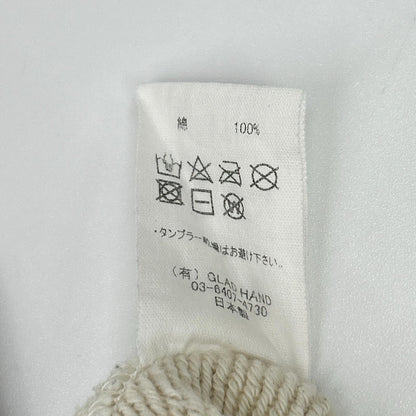 GLADHAND グラッドハンド ベージュ 巻葉 ヴィンテージフィニッシュ加工 ハンドペイント GLADDEN スウェット トップス