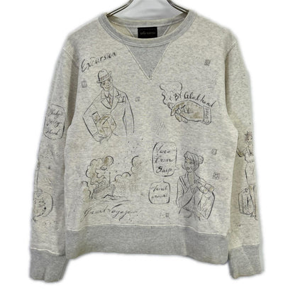 GLADHAND グラッドハンド BYGH-16-AW-14 ベージュ ヴィンテージフィニッシュ加工 ハンドペイント GLADDEN スウェット トップス