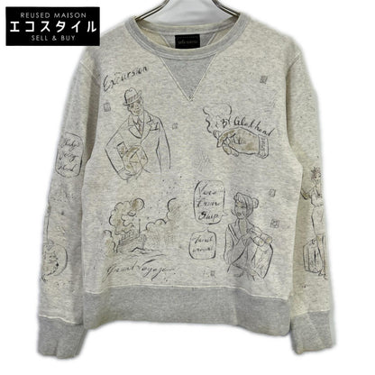 GLADHAND グラッドハンド BYGH-16-AW-14 ベージュ ヴィンテージフィニッシュ加工 ハンドペイント GLADDEN スウェット トップス