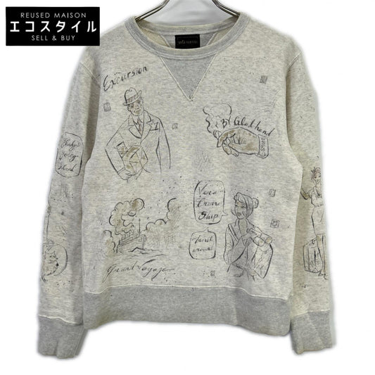 GLADHAND グラッドハンド BYGH-16-AW-14 ベージュ ヴィンテージフィニッシュ加工 ハンドペイント GLADDEN スウェット トップス