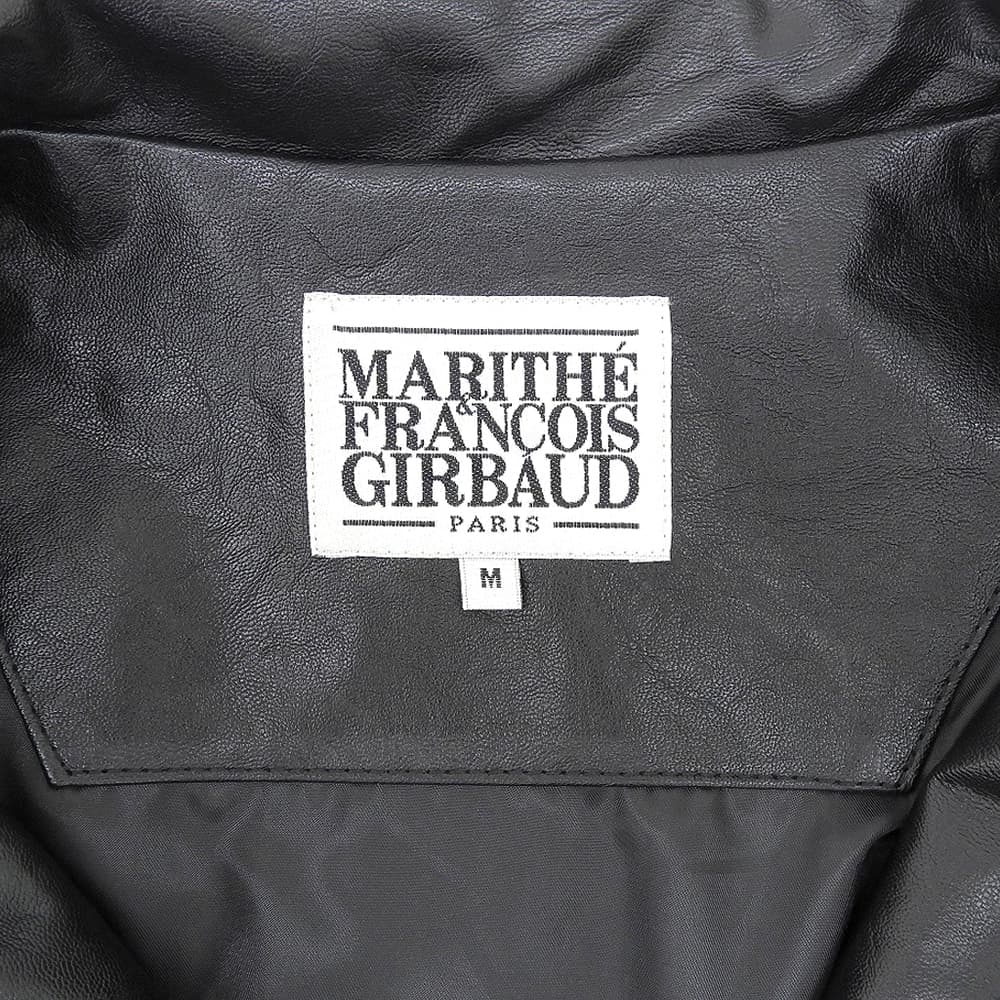 MARITHE FRANCOIS GIRBAUD マリテフランソワジルボー 新品同様 レザージャケット レディース 黒 ブラック M MFG46SJK203 ジャケット
