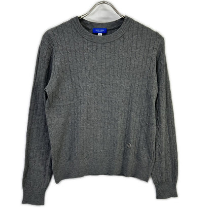 BLUE LABEL CRESTBRIDGE Blue Label Crestbridge Made in 2025 Gray Rayon Stretch Cable-Knit Top