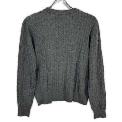 BLUE LABEL CRESTBRIDGE Blue Label Crestbridge Made in 2025 Gray Rayon Stretch Cable-Knit Top
