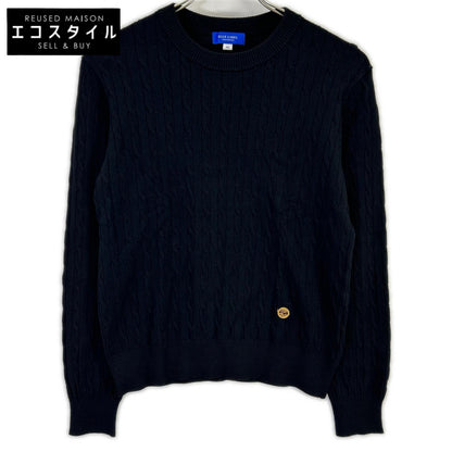 BLUE LABEL CRESTBRIDGE Blue Label Crestbridge 2025 Black Rayon Stretch Cable-Knit Top Tops