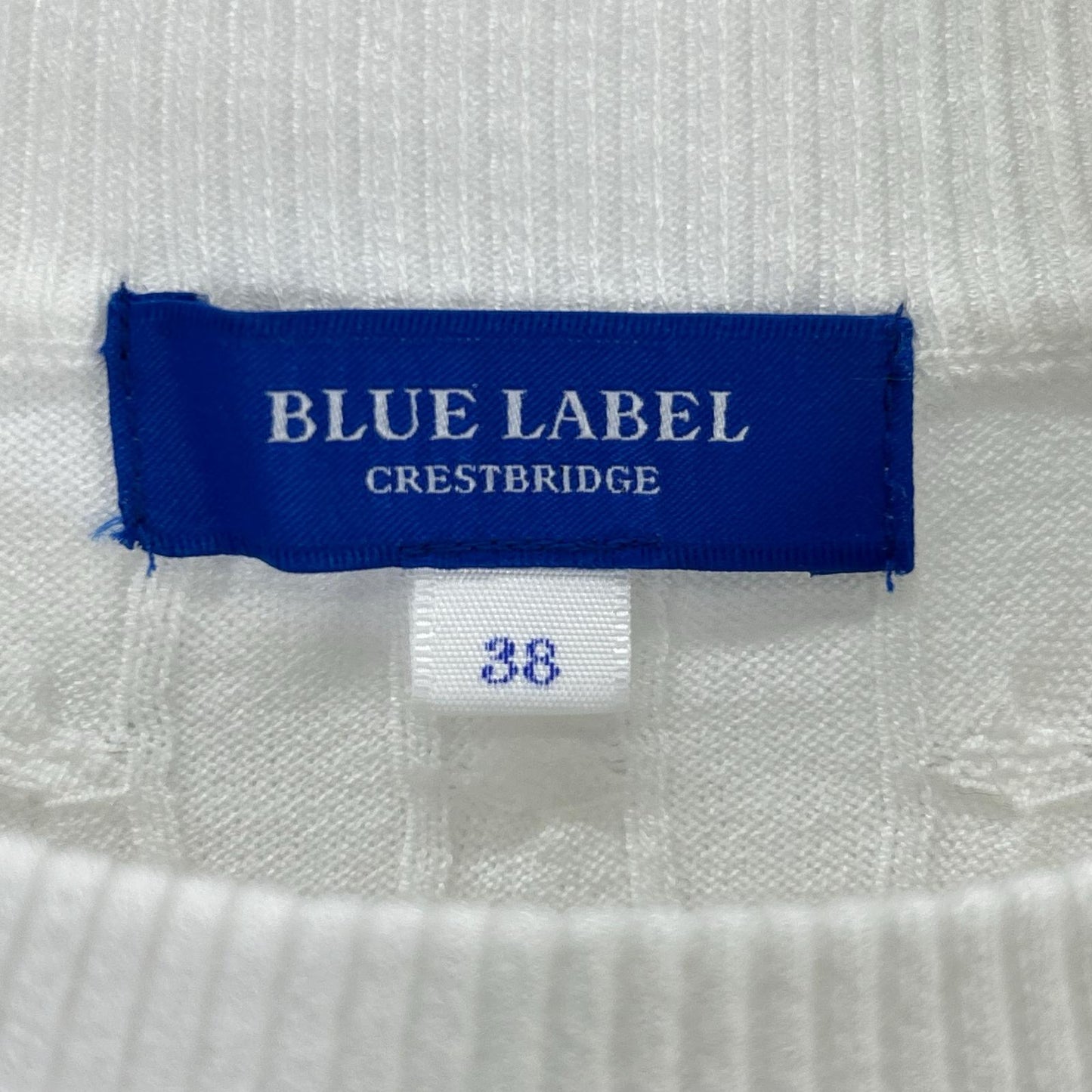 BLUE LABEL CRESTBRIDGE Blue Label Crestbridge Made in 2025 White Rayon Stretch Cable-Knit Top