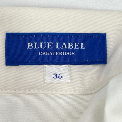 BLUE LABEL CRESTBRIDGE ブルーレーベルクレストブリッジ 25年製 ホワイト マルチヴィンテージツイルテーパードパンツ ボトムス