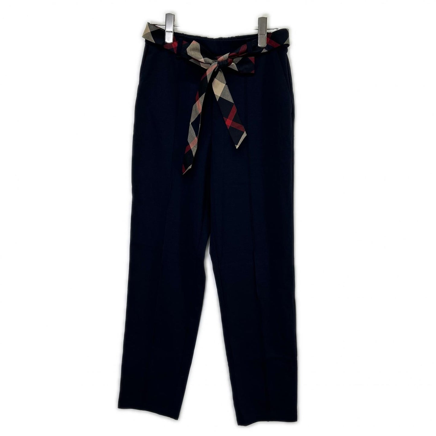 CB CRESTBRIDGE シービークレストブリッジ 24年製 ネイビー リボンベルト付きスタンダードパンツ ボトムス
