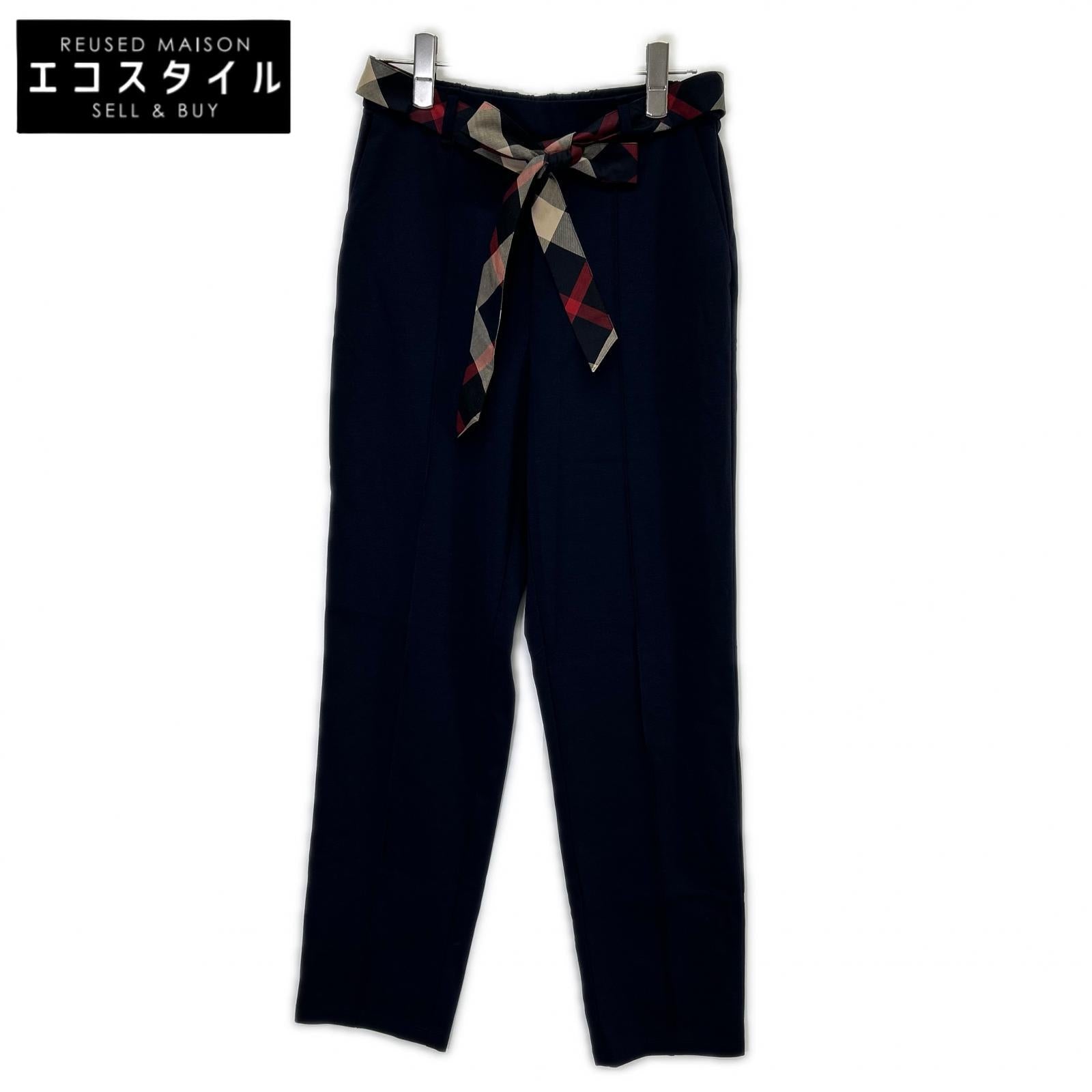 CB CRESTBRIDGE シービークレストブリッジ 24年製 ネイビー リボンベルト付きスタンダードパンツ ボトムス