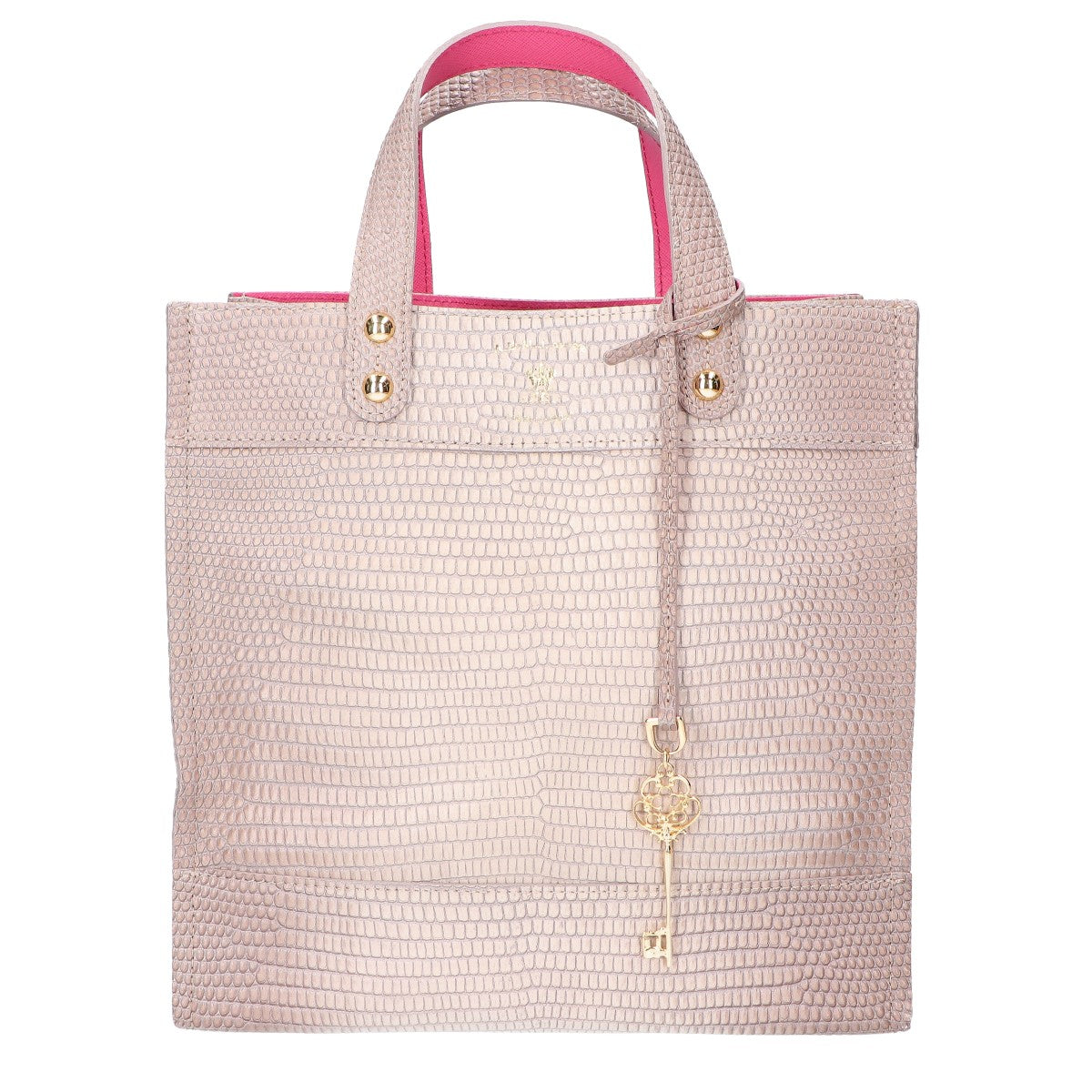 A.D.M.J. Accessoires De Mademoiselle ADMJ 型押しレザー ハンドバッグ