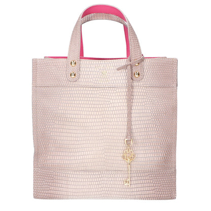 A.D.M.J. Accessoires De Mademoiselle ADMJ 型押しレザー ハンドバッグ