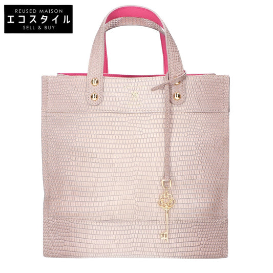 A.D.M.J. Accessoires De Mademoiselle ADMJ 型押しレザー ハンドバッグ