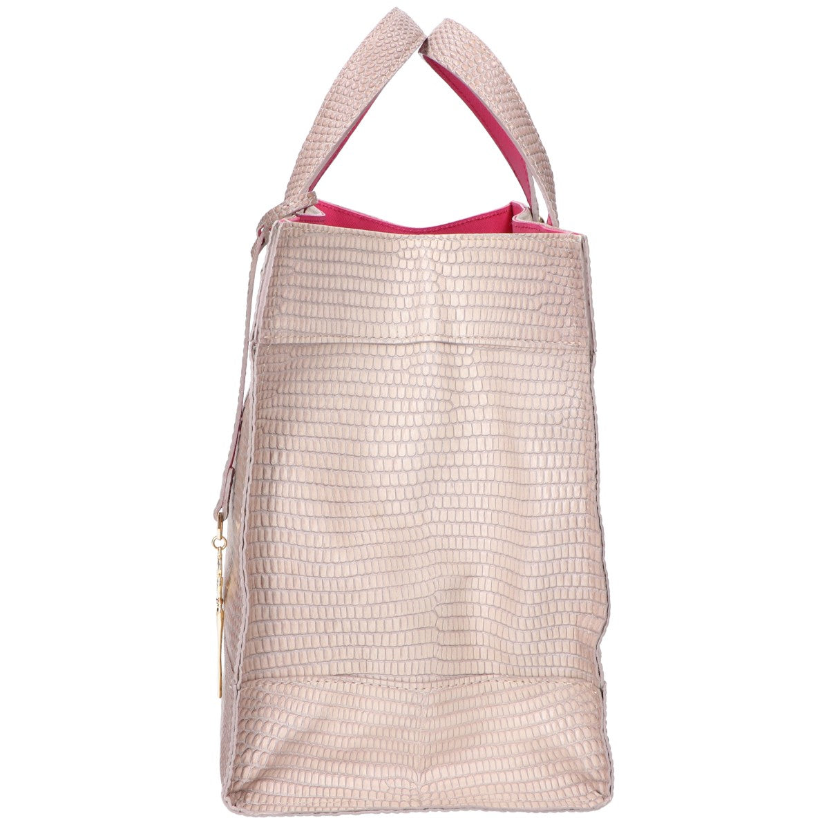 A.D.M.J. Accessoires De Mademoiselle ADMJ 型押しレザー ハンドバッグ