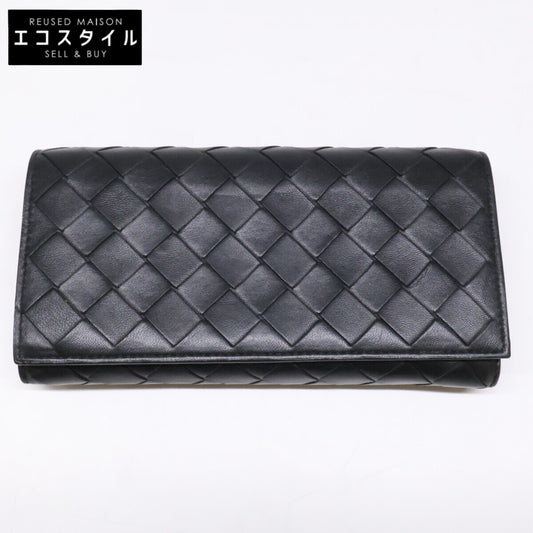 BOTTEGA VENETA ボッテガヴェネタ 666935 イントレチャート フラップ ロングウォレット 長財布（小銭入れあり）