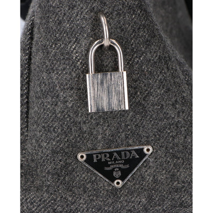 PRADA プラダ B8516 FELTRO+VITELL トライアングルプレート フェルト ハンドバッグ