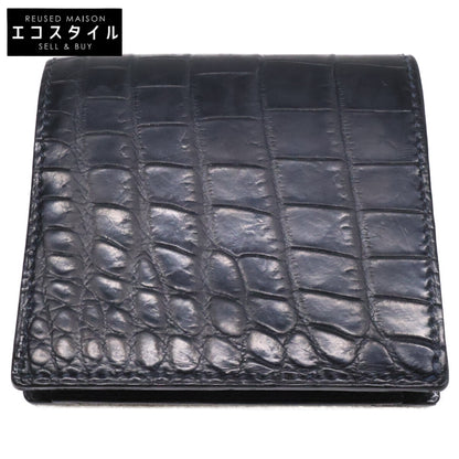 MANSOU 万双 m00000208 クロコダイル ミニ財布(小銭入付) 二つ折り財布（小銭入れあり）
