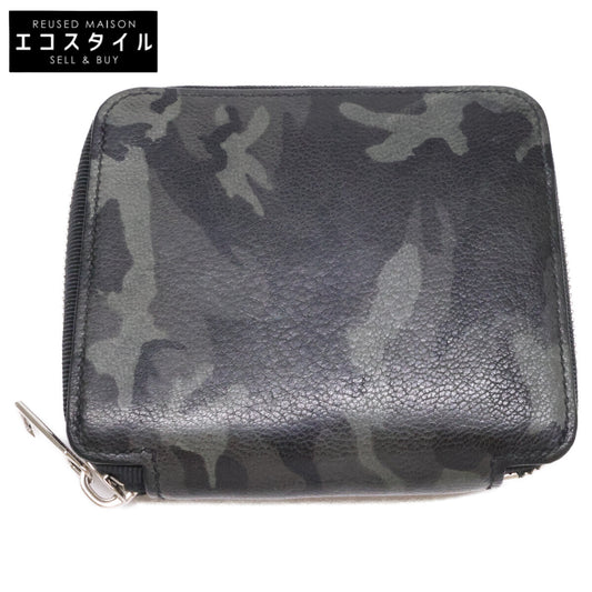 MAiSON TAKUYA メゾンタクヤ 【美品】カモフラージュ柄 ラウンドファスナー コンパクトウォレット 二つ折り財布（小銭入れあり）