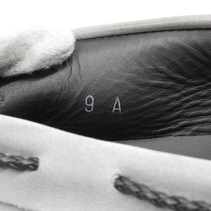 TOD'S トッズ エンボスロゴ スエード デッキシューズ ドライビングシューズ メンズ グレー 9 A シューズ