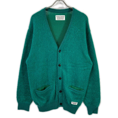 WACKO MARIA ワコマリア グリーン ウール混 MOHAIR KNIT CARDIGAN/モヘアニットカーディガン トップス