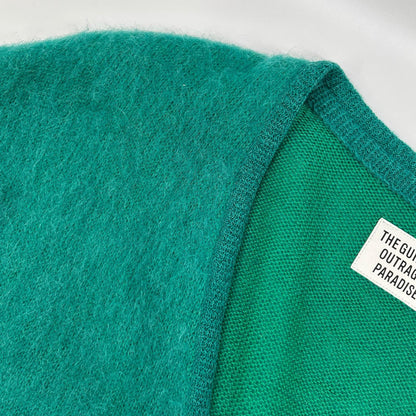 WACKO MARIA ワコマリア グリーン ウール混 MOHAIR KNIT CARDIGAN/モヘアニットカーディガン トップス