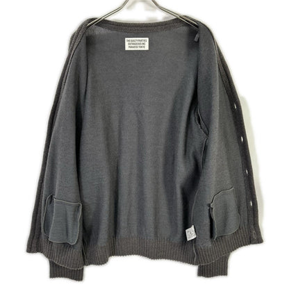 WACKO MARIA ワコマリア グレー ウール混 MOHAIR KNIT CARDIGAN/モヘアニットカーディガン トップス