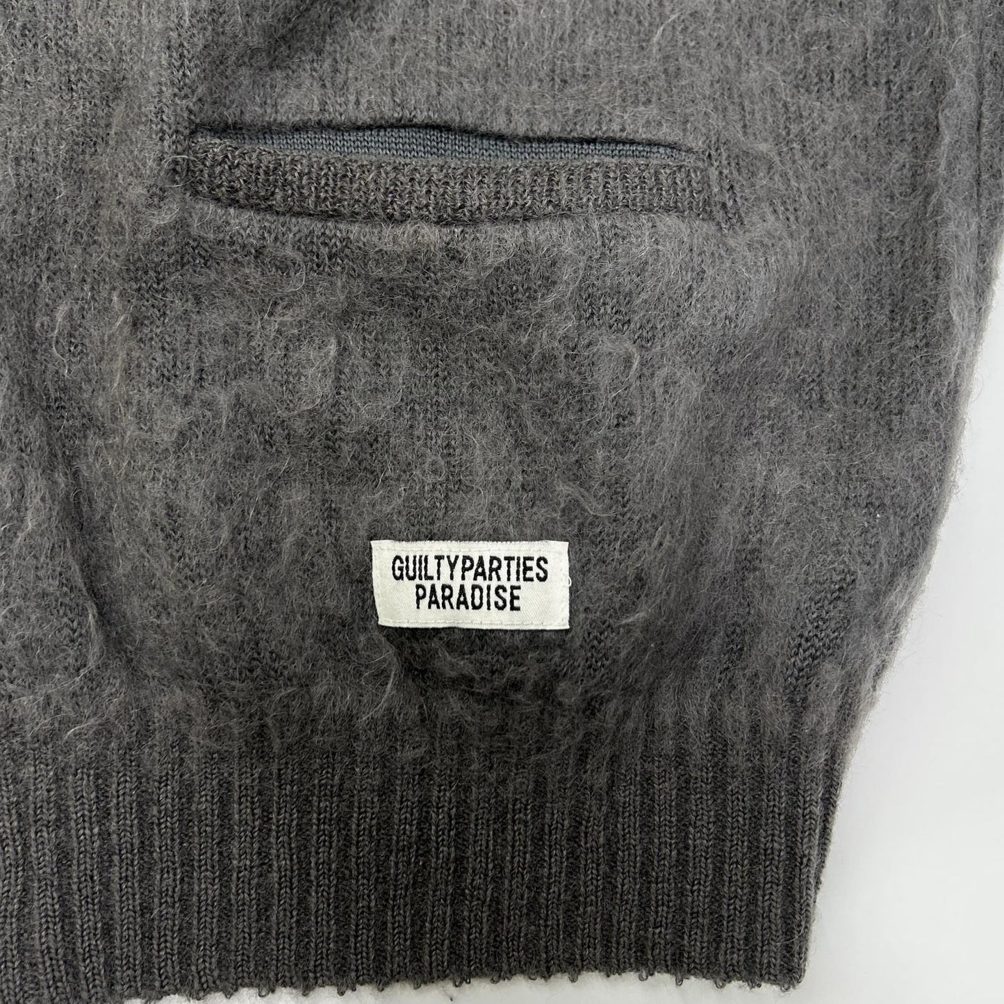WACKO MARIA ワコマリア グレー ウール混 MOHAIR KNIT CARDIGAN/モヘアニットカーディガン トップス