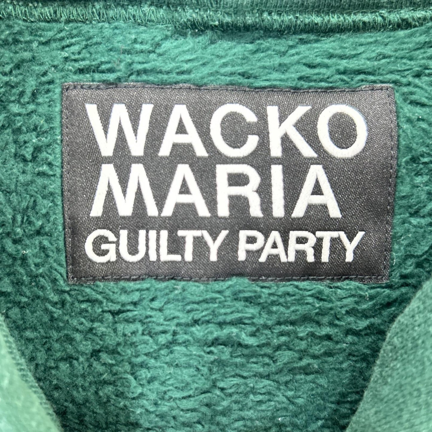 WACKO MARIA ワコマリア グリーン×ブラック コットン フロントロゴ スウェットフーディプルオーバー トップス
