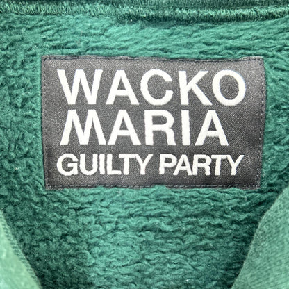 WACKO MARIA ワコマリア グリーン×ブラック コットン フロントロゴ スウェットフーディプルオーバー トップス