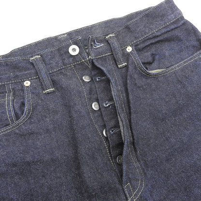 TCB JEANS&CO. ティーシービージーンズ 美品 S40’s Jeans WWⅡ 大戦モデル コットン 月桂樹ボタン 14oz ボタン フライデニムパンツ インディゴ ボトムス