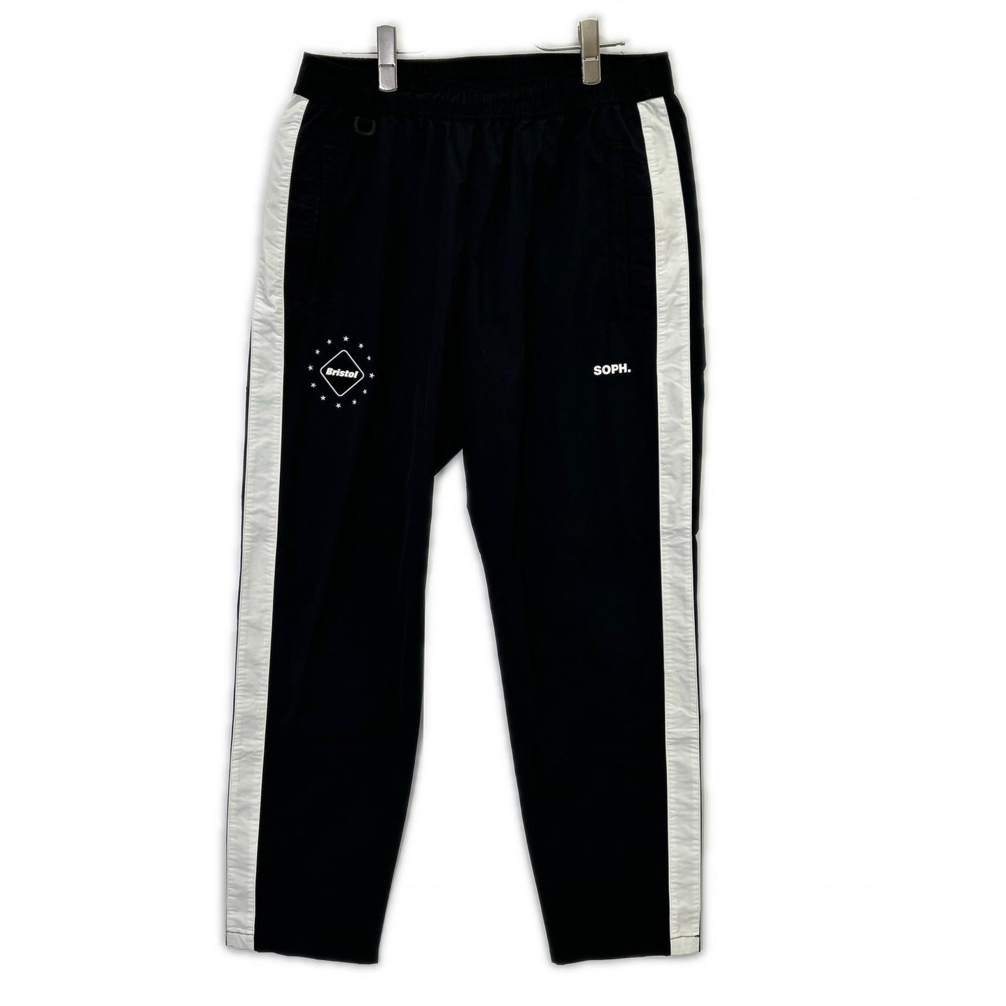 F.C.Real Bristol エフシーリアルブリストル ×SOPH. FCRB-222011 ブラック×ホワイト ナイロン SIDE LINE TRAINING PANTS ボトムス