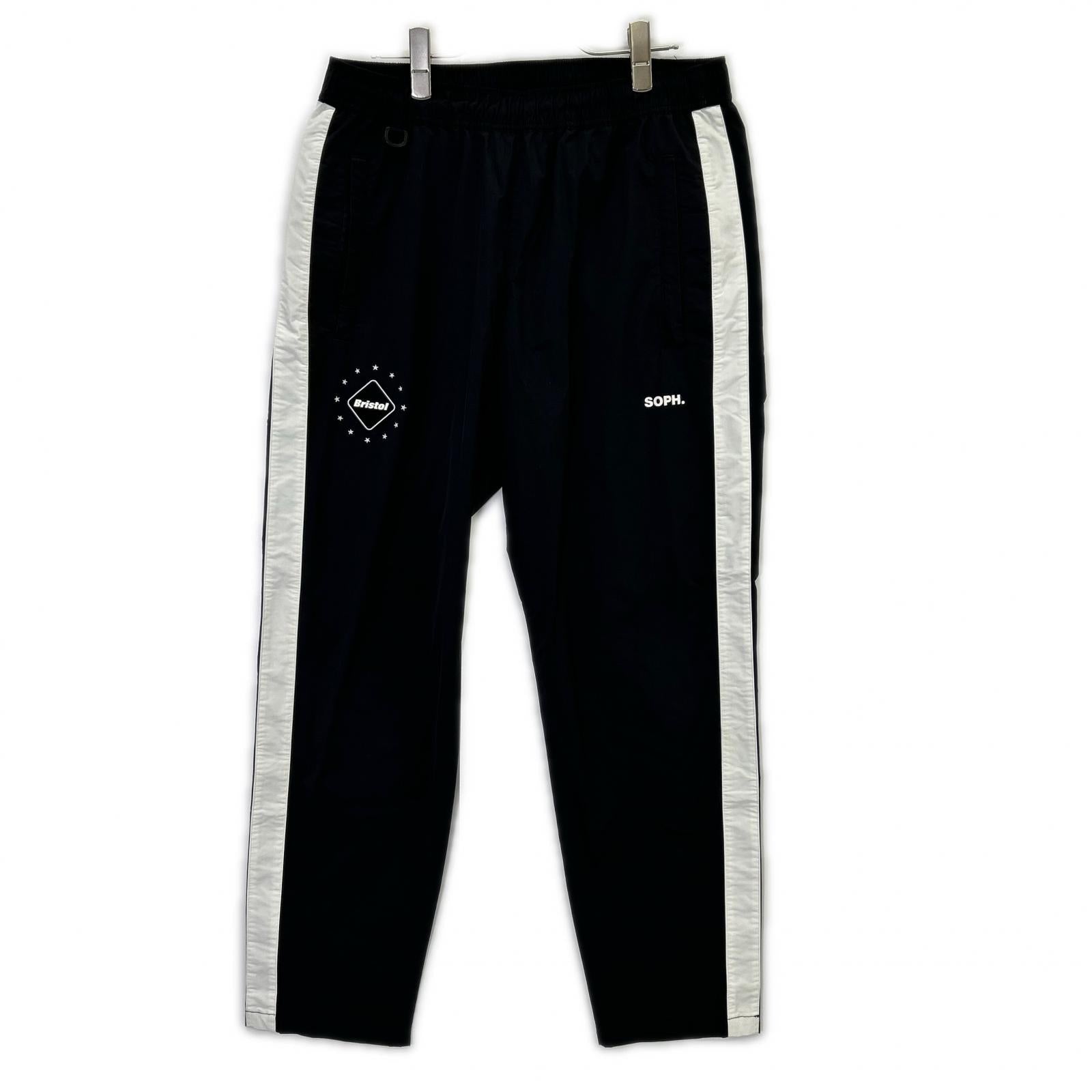F.C.Real Bristol エフシーリアルブリストル ×SOPH. FCRB-222011 ブラック×ホワイト ナイロン SIDE LINE TRAINING PANTS ボトムス