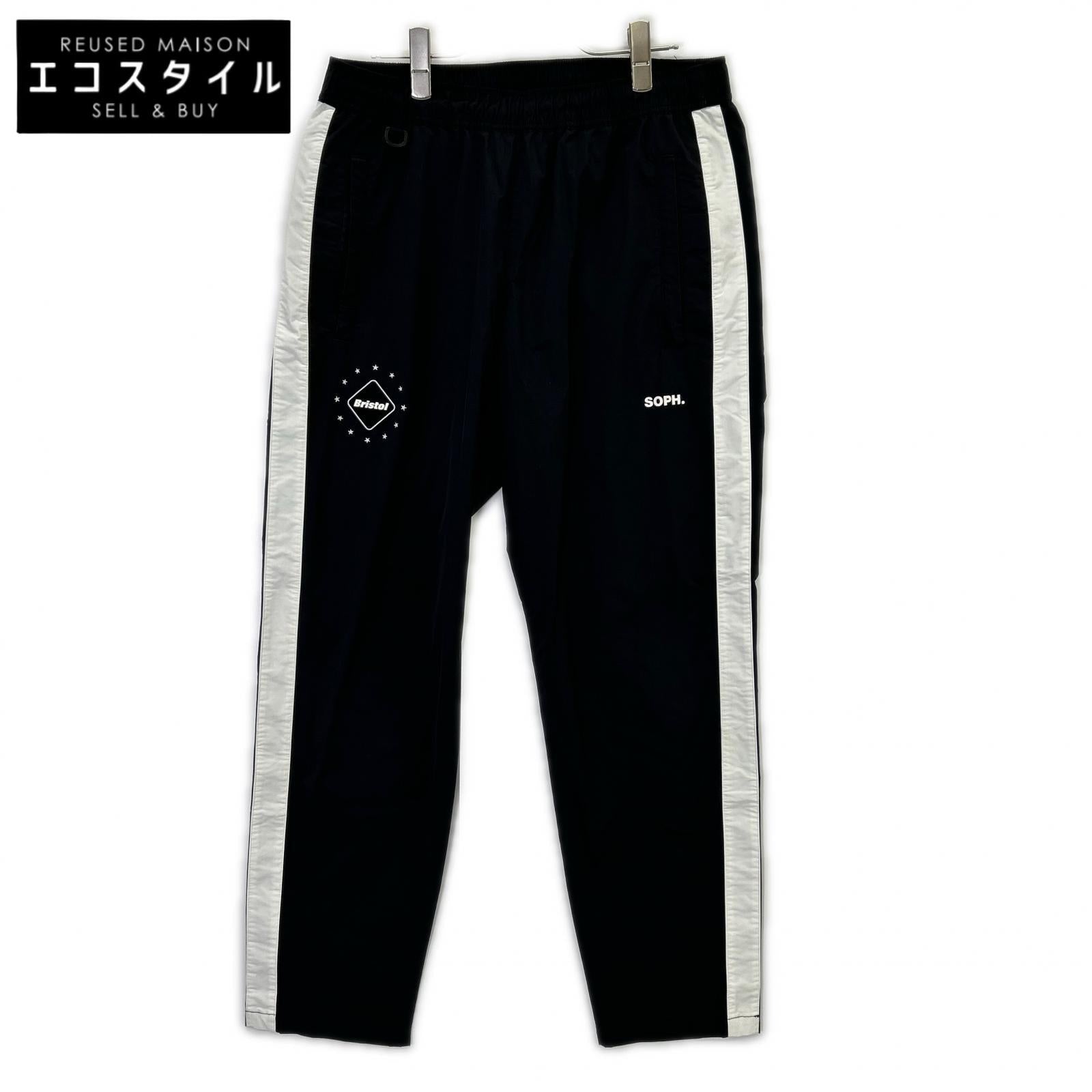 F.C.Real Bristol エフシーリアルブリストル ×SOPH. FCRB-222011 ブラック×ホワイト ナイロン SIDE LINE TRAINING PANTS ボトムス