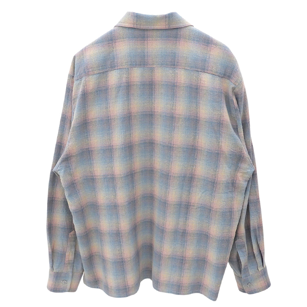 Hide&SeeK Excellent-Condition Flannel Check L/S Shirt Cotton Men's Tops Blue × Pink L HS-010426 Tops
