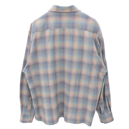 Hide&SeeK Excellent-Condition Flannel Check L/S Shirt Cotton Men's Tops Blue × Pink L HS-010426 Tops