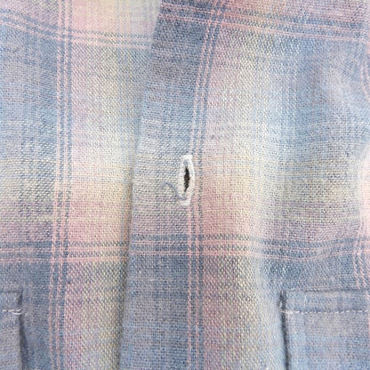Hide&SeeK Excellent-Condition Flannel Check L/S Shirt Cotton Men's Tops Blue × Pink L HS-010426 Tops
