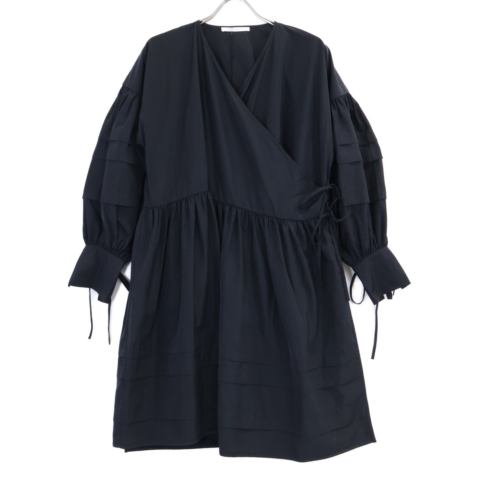 Cecilie Bahnsen セシリーバンセン EDI-0009 ブラック AMALIE DRESS ティアードラップワンピース ワンピース