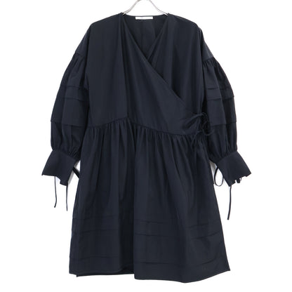 Cecilie Bahnsen セシリーバンセン EDI-0009 ブラック AMALIE DRESS ティアードラップワンピース ワンピース